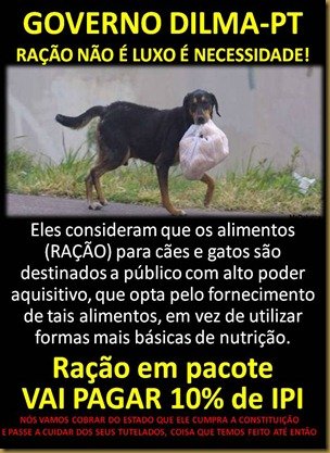 Governo Aumenta Imposto sobre Ração de Cães e Gatos, Chocolate, Fumo e Cigarro